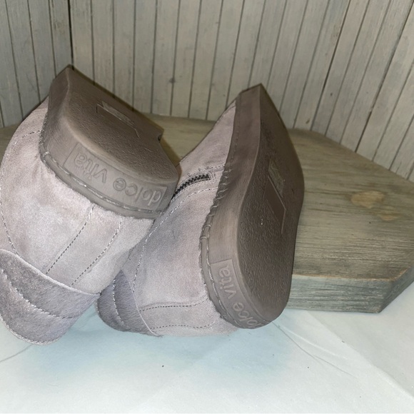 Dolce Vita Grey Suede Sneakers Side Zip Booties 7.5 - Picture 7 of 10
